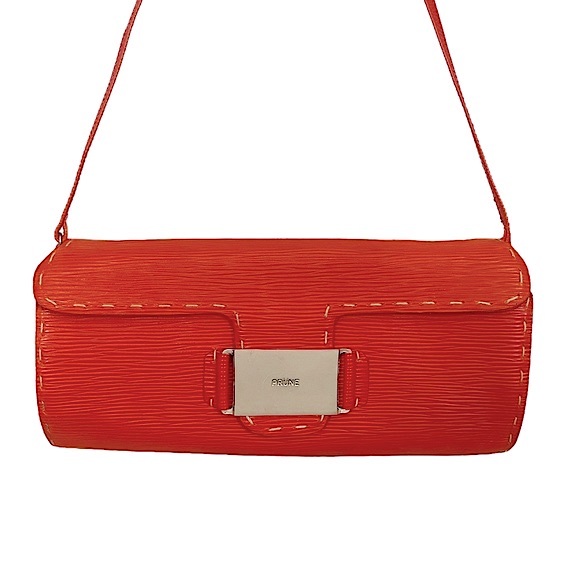 Prune Bags Prne Blood Orange Red Epi Leather Flap Top Convertible
